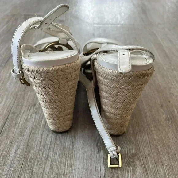 Womens Michael Kors White Wedges - 6 - Picture 6 of 10